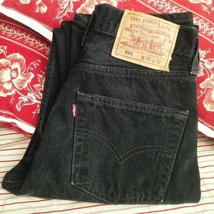 Vintage Levi's 501 26×32 black jeans